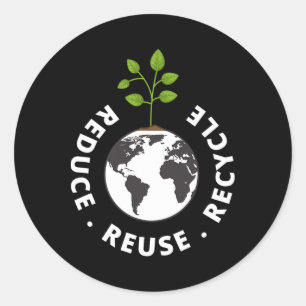 Adesivo Ambiente de presentes no dia da Terra do reciclage