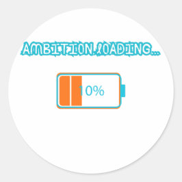 Adesivo Ambition Loading… 10% | Motivational Battery Low F