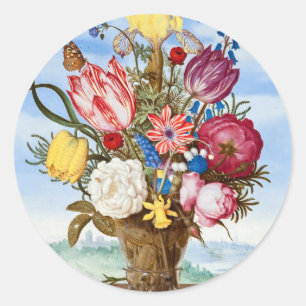 Adesivo Ambrosius Bosschaert Buquê de Flores Ainda Vida