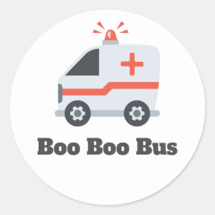 Adesivo Ambulância Boo Bus, Humor EMS