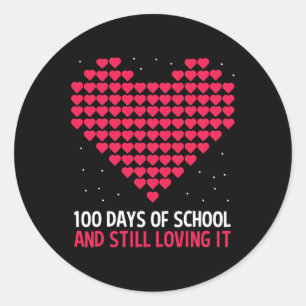 Adesivo Ame 100 Dias De Presente Escolar Para Estudante De
