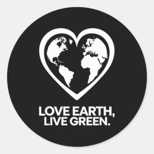 Adesivo Ame a Terra, Viva Verde Amante da Natureza Dia da