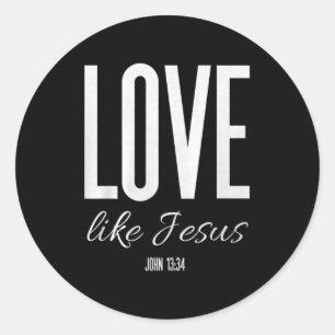 Adesivo Ame Como Jesus João 13_ Versículo Bíblico Cristão 