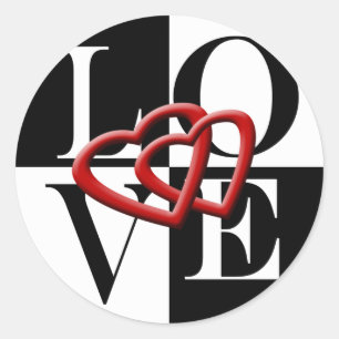 Adesivo Ame Dois Corações Envelope Selo De Casamento