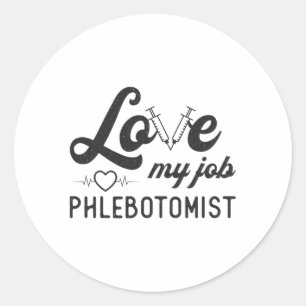 Adesivo Ame Meu Trabalho Phlebotomista Enfermando Phleboto