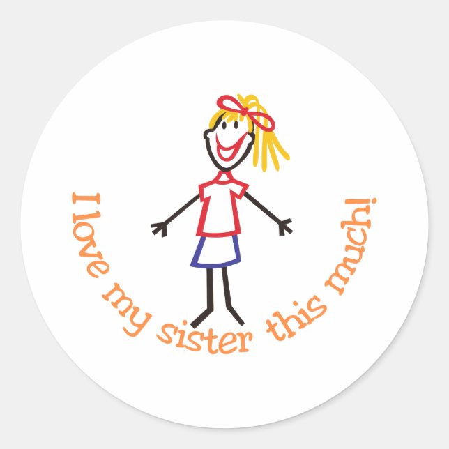 Adesivo Ame Minha Irmã (Frente)