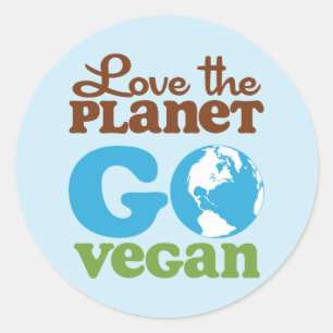 Adesivo Ame o planeta Go Vegan