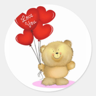 Adesivo Ame-o urso de ursinho que guardara ballons do
