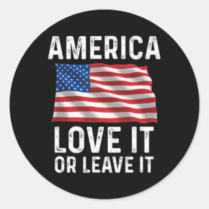 Adesivo Ame Ou Deixe Patriótico Americano Bandeira Dos EUA