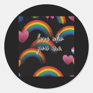 Adesivo Ame Quem Você É O Rainbow Lgbtq Sticker