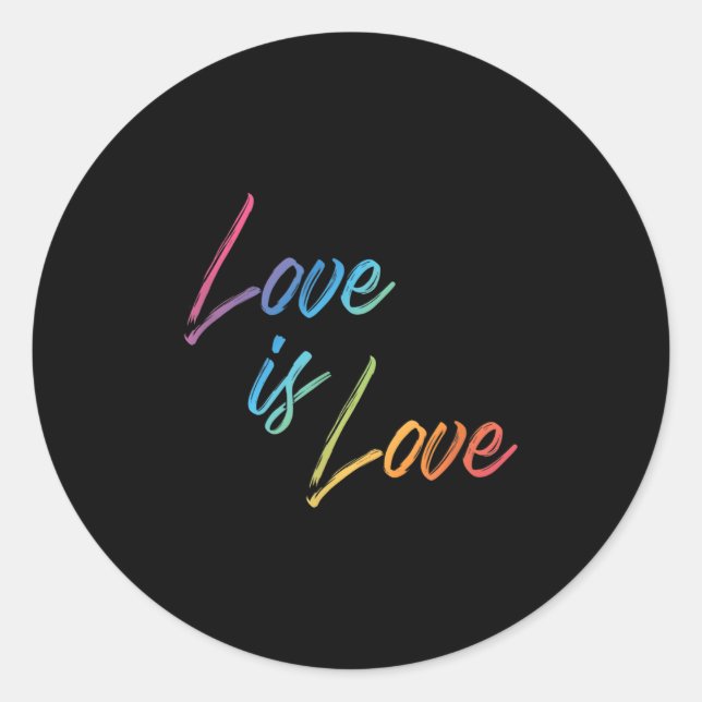 Adesivo Ame Rainbow Color Cute Happy Positive Quote Graph (Frente)