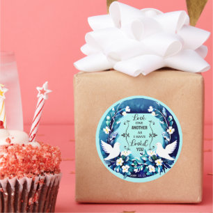 Adesivo Ame-Se Outros Doves Azuis e Brancos