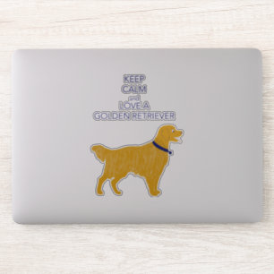 Adesivo Ame um Golden Retriever