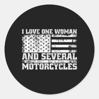 Adesivo Ame Uma Mulher e Várias Motocicletas Biker Diverti