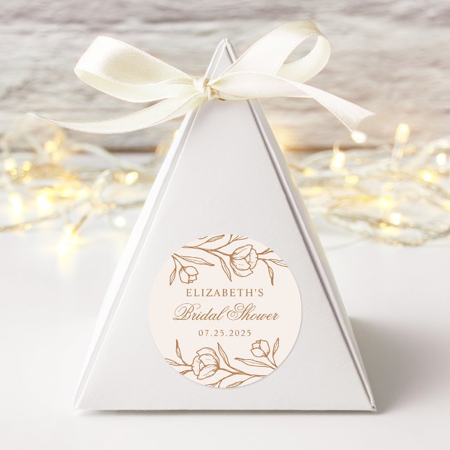 Adesivo Amêndoa Floral esboçada e Chá de panela de Cobre (Criador carregado)