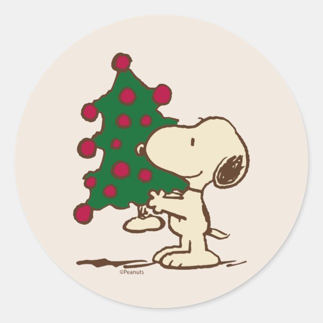 Adesivo Amendoins | Árvore de Natal de Snoopy (Frente)