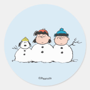 Adesivo Amendoins Boneco de Neve de 3 Pessoas