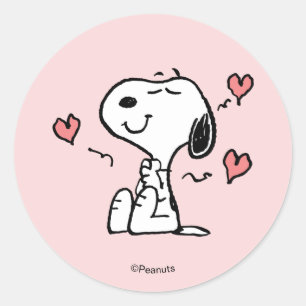 Adesivo Amendoins Corações do Snoopy