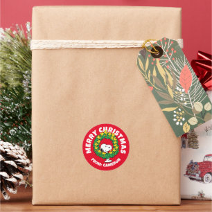 Adesivo Amendoins   Esnoopia e Woodstock Fúria de Natal