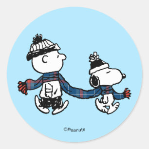 Adesivo Amendoins Feliz Natal Snoopy & Charlie Brown