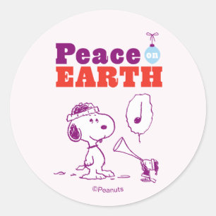 Adesivo Amendoins Paz na Terra Snoopy & Woodstock