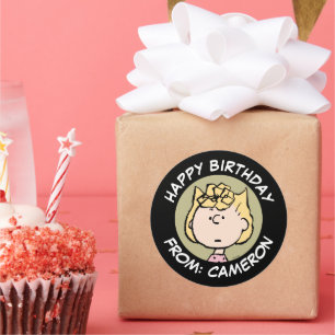 Adesivo Amendoins Rostos de Sally Feliz Aniversário