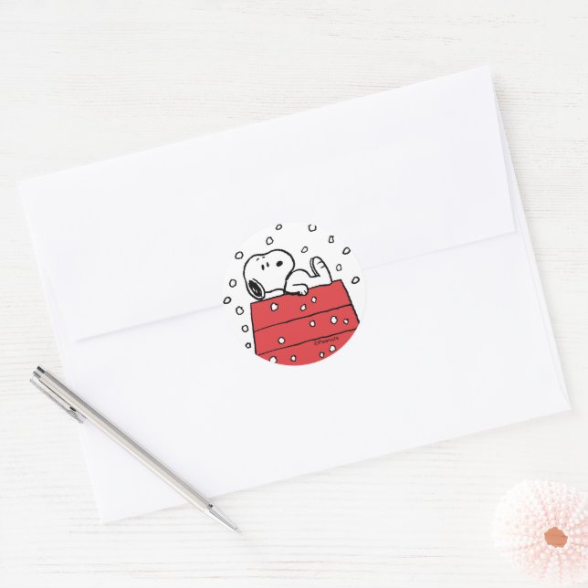 Adesivo Amendoins | Snoopy Doghouse Snowflakes (Envelope)