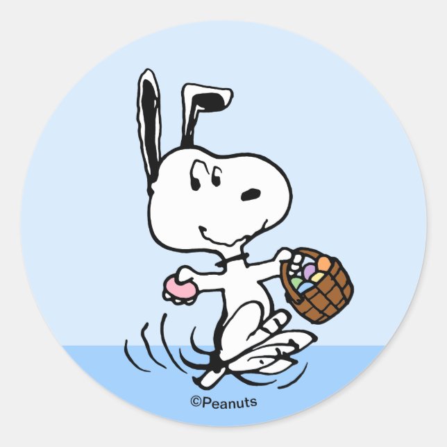 Adesivo Amendoins | Snoopy o Beagle da Páscoa (Frente)