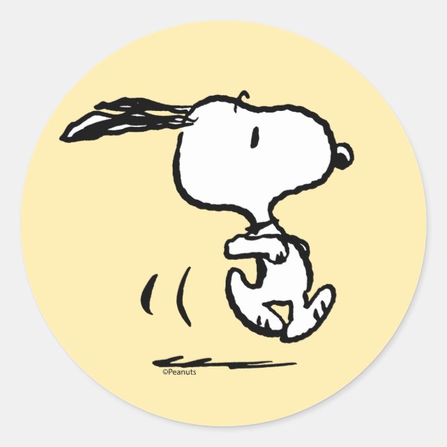 Adesivo Amendoins | Snoopy Running (Frente)