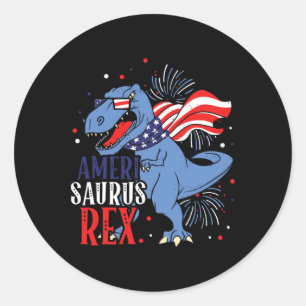 Adesivo Ameri Saurus Rex 4 de Julho Dinossauro Independênc