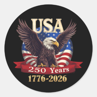 Adesivo América 250 1776-2026 Bandeira Americana Águia
