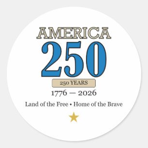 Adesivo América 250 Anos 1776–2026 Águia Patriótica Vintag