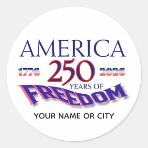 ADESIVO AMÉRICA 250 ANOS DE LIBERDADE