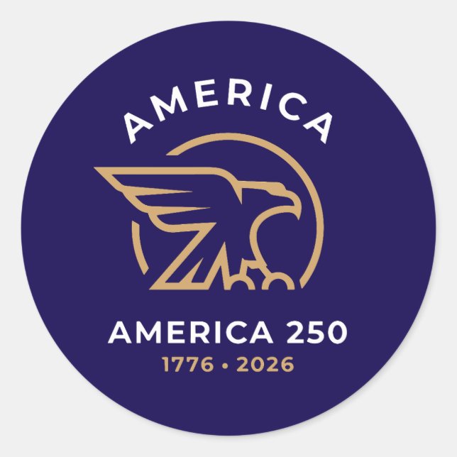 Adesivo America 250 Eagle Emblem 1776–2026 Patriotic (Frente)