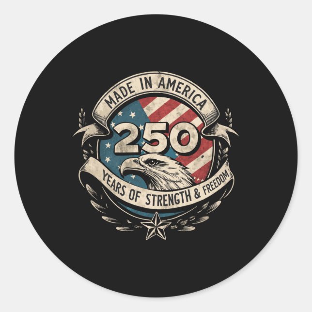 Adesivo America 250th Birthday U Flag 250 Year America L (Frente)