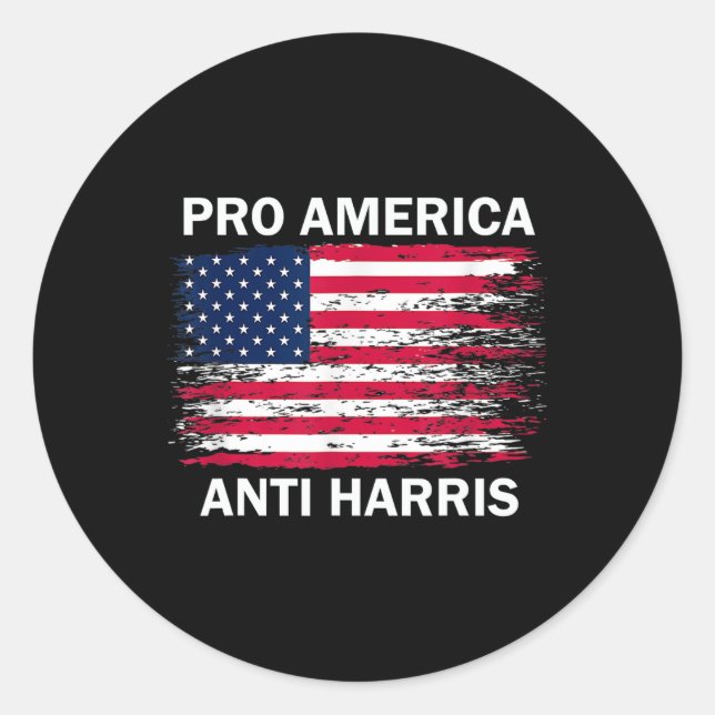 Adesivo América Anti Kamala Flag Kamala Harris Anti Harris (Frente)