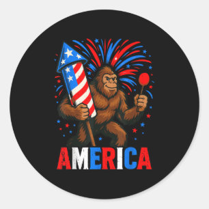 Adesivo América Bigfoot Eua Firework Patriotic Sasquatch 4