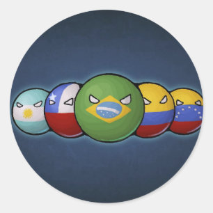 Adesivo Ámérica do Sul Countryballs