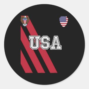 Adesivo América dos Estados Unidos Futebol Jersey Red Blue