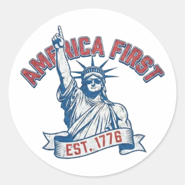 Adesivo AMERICA FIRST - Est. 1776 (Frente)