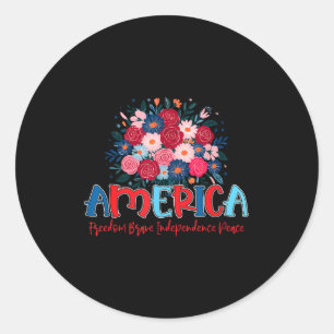 Adesivo América liberdade corajosa independência