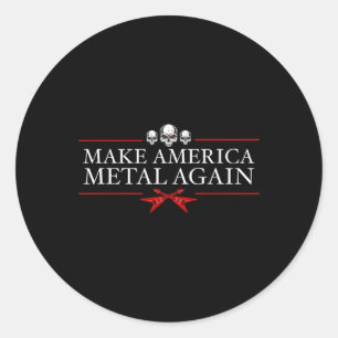 Adesivo América Metal Novamente Trump Rock Heavy Music Thr