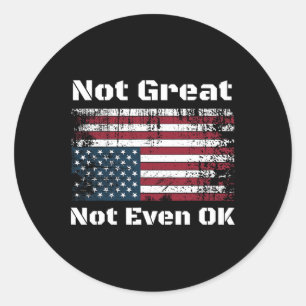 Adesivo América Não É Ótima Nem Mesmo Ok Americanos Resist