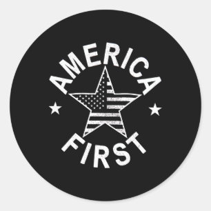 Adesivo América, primeira bandeira aflita dos Estados Unid
