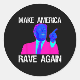 Adesivo América Rave Novamente Engraçado Edm Trump