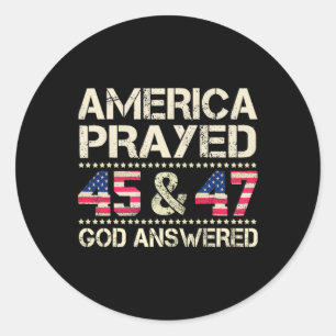 Adesivo América Rezou Deus Respondeu Funny Qr Trump Dancin