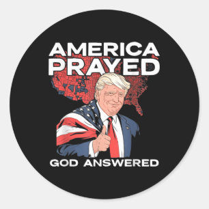 Adesivo América Rezou Deus Respondeu Trump