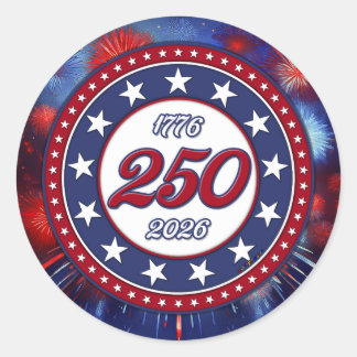 Adesivo America’s 250th Birthday Graphic Fireworks Burst R