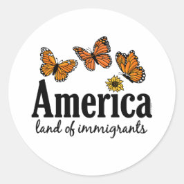 Adesivo América Terra De Imigrantes