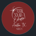 Adesivo América Totalidade Austin TX Total Eclipse Solar<br><div class="desc">América Totality Austin TX Total Eclipse Solar abril 8 2024 Presente. Presente perfeito para seu pai, mãe, pai, homens, mulheres, amigos e familiares no Dia de Ação de Graças, Dia de Natal, Dia de as mães, Dia de os pais, 4 de julho de 1776 Dia Independente, Dia dos Veteranos, Dia...</div>